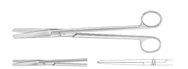 Сімс ножиці прямі тупі/тупі 230 мм